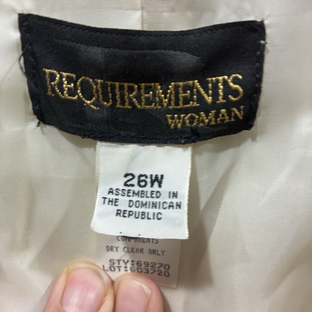 Requirements Woman Wool Double-Breasted Blazer Quiet Luxury Size 26W - Picture 4 of 10
